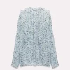 Blusen | Dorothee Schumacher Blooming Meadow Blouse White Blue Flower Mix