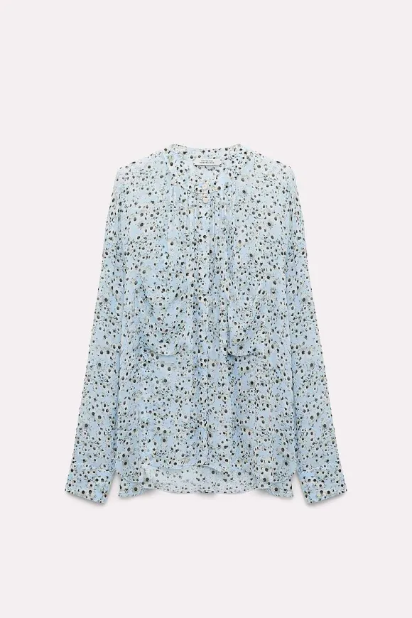 Blusen | Dorothee Schumacher Blooming Meadow Blouse White Blue Flower Mix