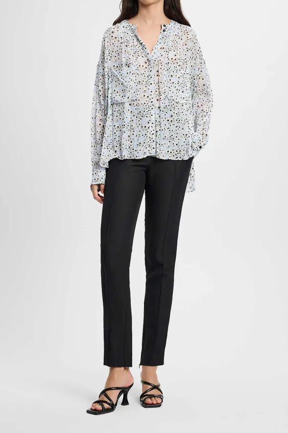 Blusen | Dorothee Schumacher Blooming Meadow Blouse White Blue Flower Mix