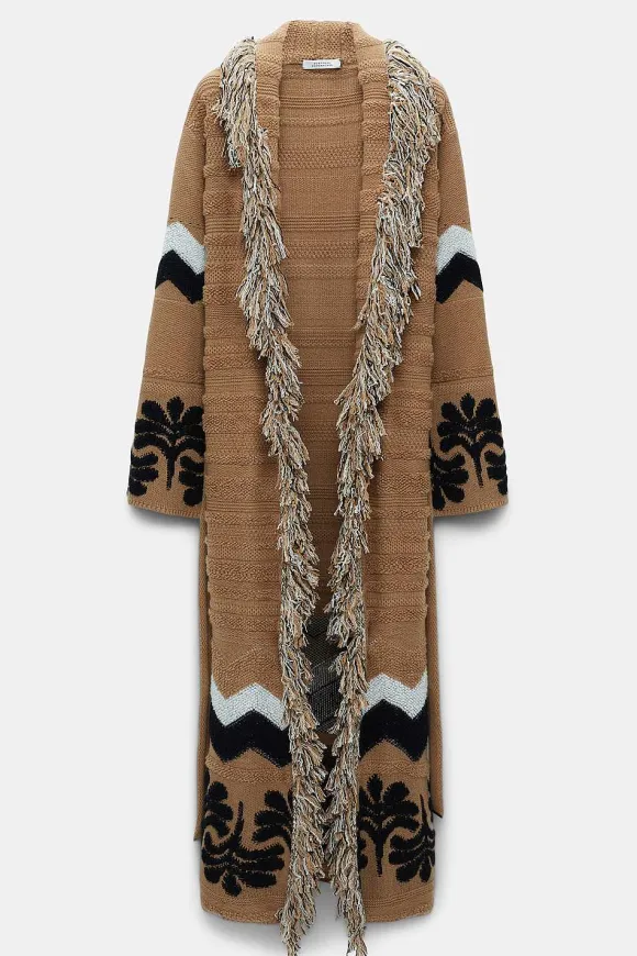 Strick | Dorothee Schumacher Bohemian Coat Cardigan Adored Brown