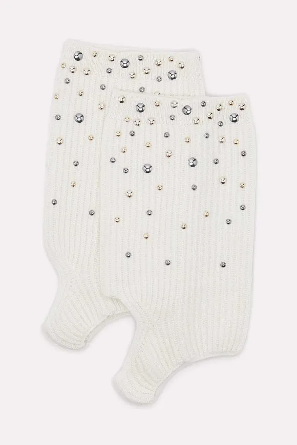 Small Accessories | Dorothee Schumacher Cashmere Coolness Studded Legwarmer Cozy White