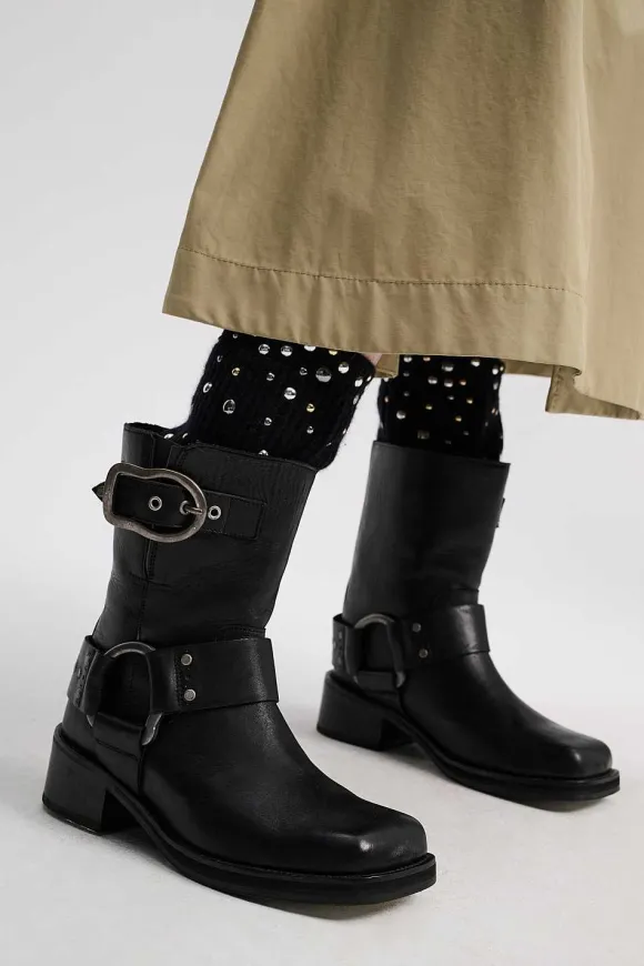 Small Accessories | Dorothee Schumacher Cashmere Coolness Studded Legwarmer Pure Black