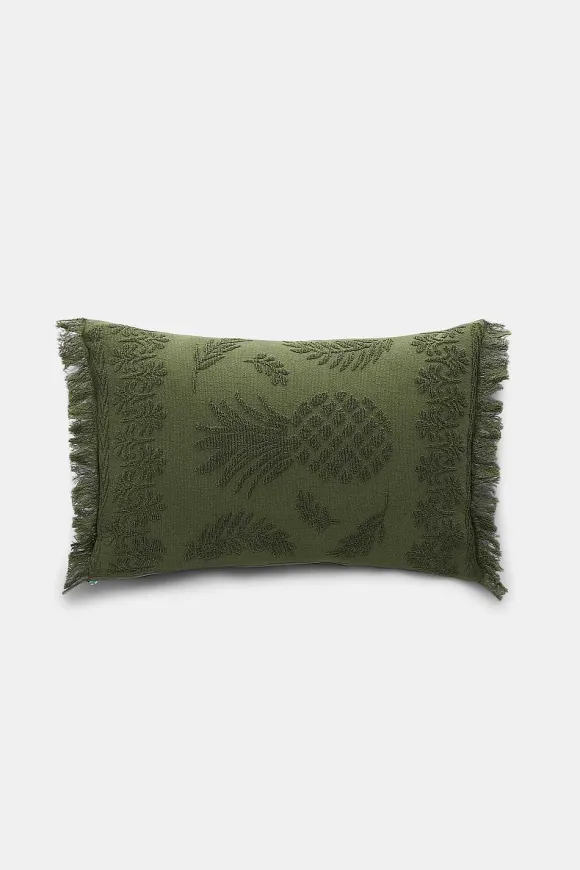 Small Accessories | Dorothee Schumacher Cosy Towelling Cushion Dark Olive Green