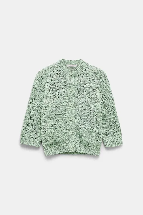 Strick | Dorothee Schumacher Cotton Love Cardigan Pale Green