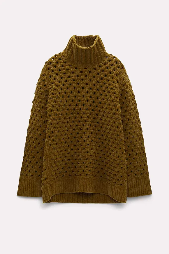 Strick | Dorothee Schumacher Crochet Feeling Pullover Gold Brown