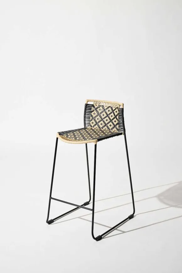 Tucurinca | Dorothee Schumacher Cubico Barstool Indoor Black Beige Mix