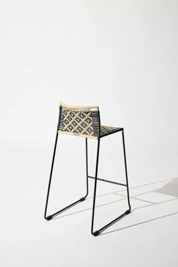 Tucurinca | Dorothee Schumacher Cubico Barstool Indoor Black Beige Mix