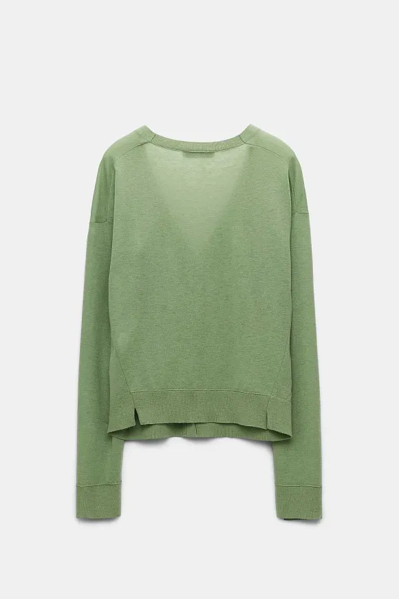 Strick | Dorothee Schumacher Delicate Statements Cardigan Soft Green