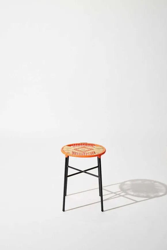 Tucurinca | Dorothee Schumacher El Banco Stool Mix Rojo Vino/Orange