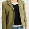 Blazer | Dorothee Schumacher Emotional Essence Jacket Dark Shiny Khaki