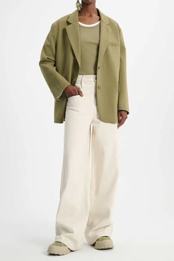 Blazer | Dorothee Schumacher Emotional Essence Jacket Dark Shiny Khaki