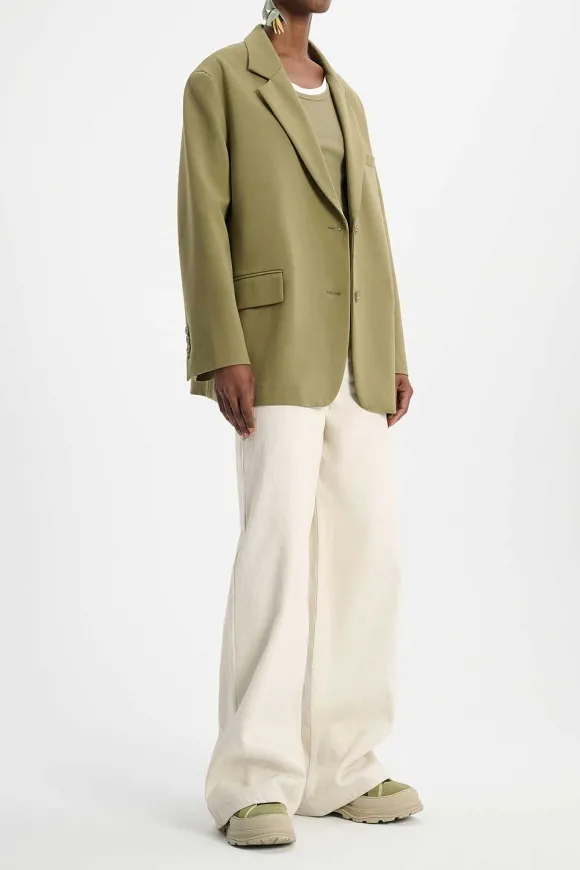 Blazer | Dorothee Schumacher Emotional Essence Jacket Dark Shiny Khaki