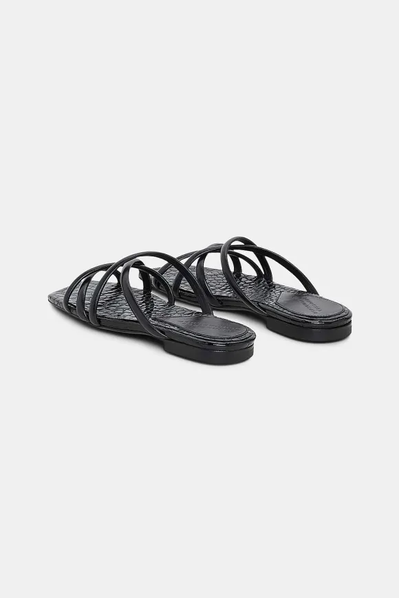 Schuhe | Dorothee Schumacher Exotic Shine Flat Sandal Pure Black