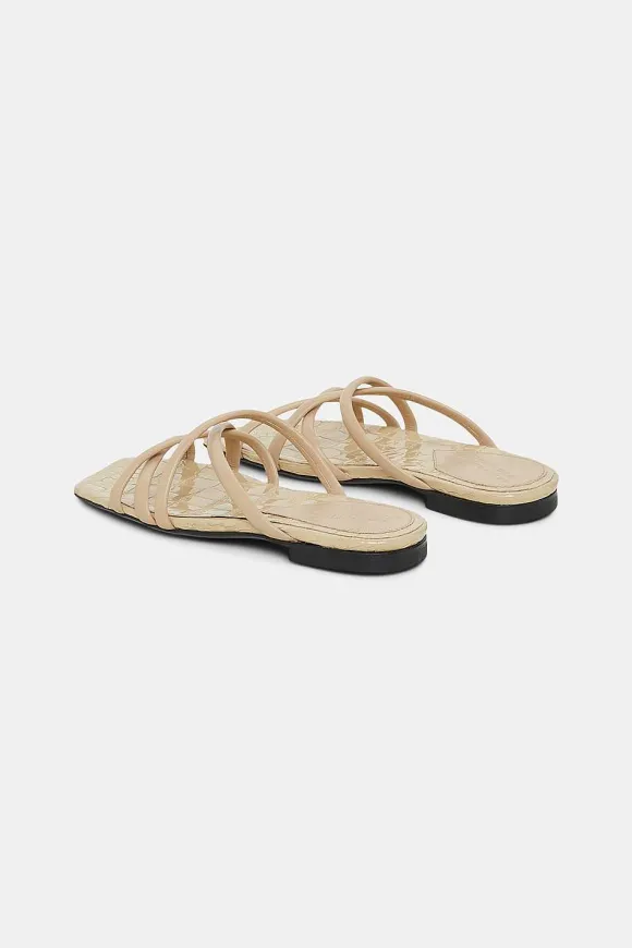 Schuhe | Dorothee Schumacher Exotic Shine Flat Sandal Shimmering Camel