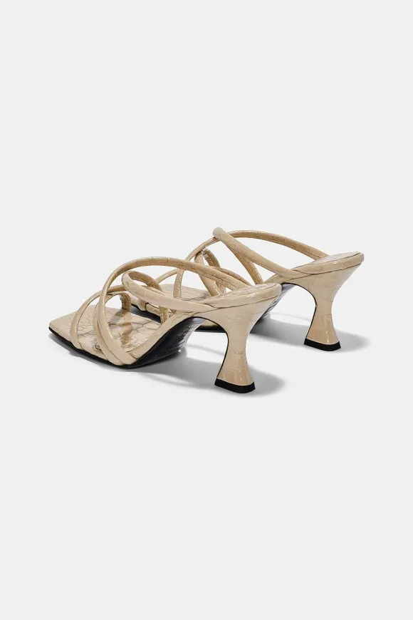 Schuhe | Dorothee Schumacher Exotic Shine Heeled Sandal Shimmering Camel