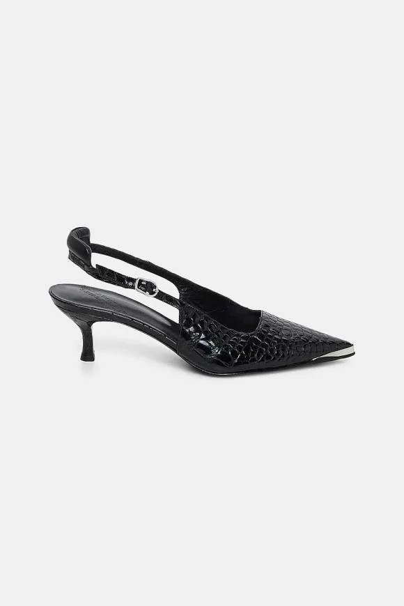 Schuhe | Dorothee Schumacher Exotic Shine Kitten Heel Pure Black