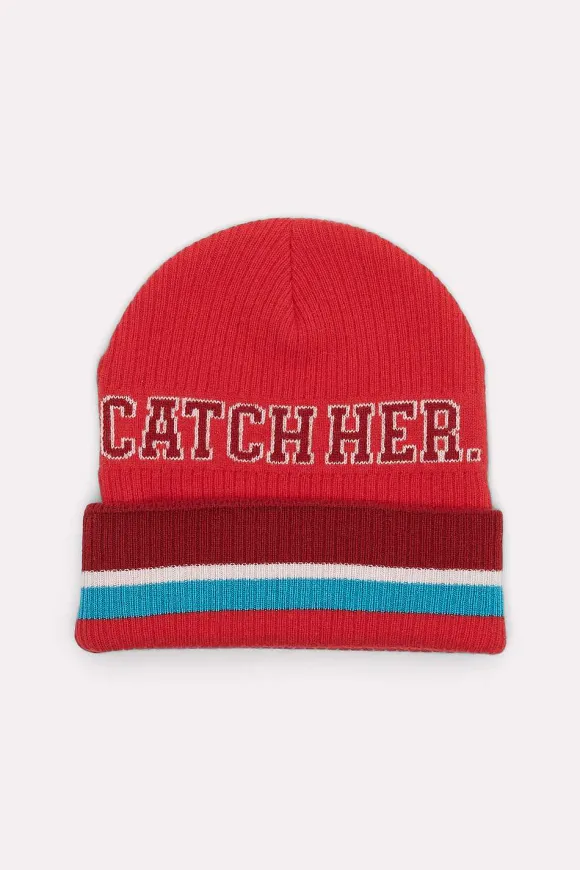 Small Accessories | Dorothee Schumacher Fan Club Beanie Red Cream Citrin Mix