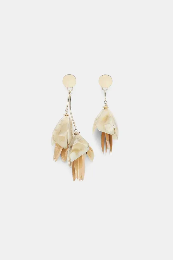 Schmuck | Dorothee Schumacher Flower Power Asymmetric Earrings Medium Camel