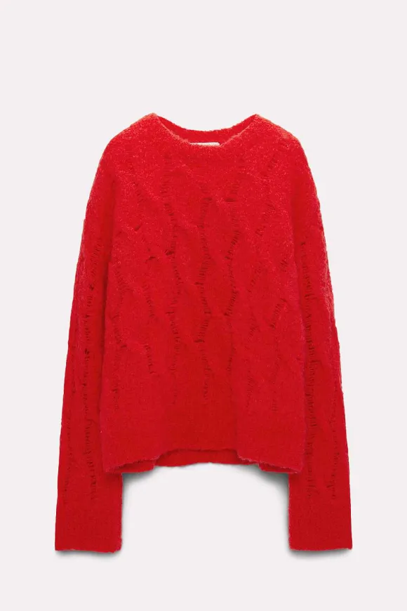 Strick | Dorothee Schumacher Fluffy Touch Pullover Strong Red