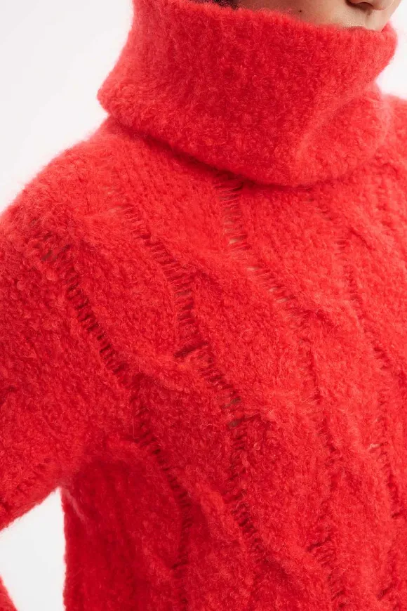 Strick | Dorothee Schumacher Fluffy Touch Snood Strong Red