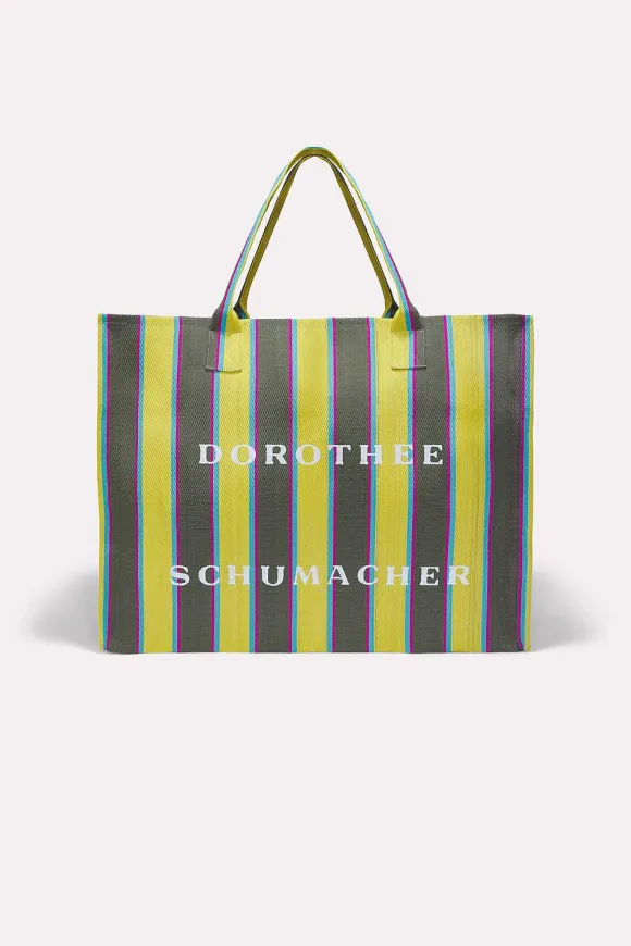 Taschen | Dorothee Schumacher Friends Of Dorothee Tote Bag Khaki Yellow Stipes