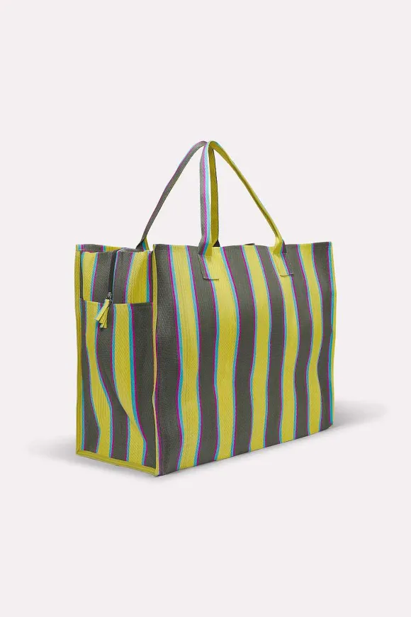 Taschen | Dorothee Schumacher Friends Of Dorothee Tote Bag Khaki Yellow Stipes