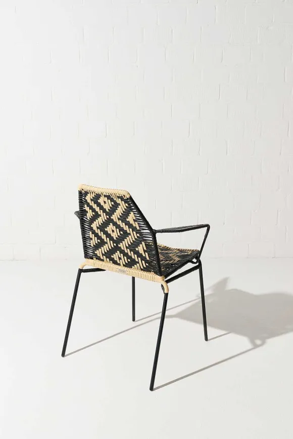 Tucurinca | Dorothee Schumacher La Perla Outdoor Chair Black Beige Mix