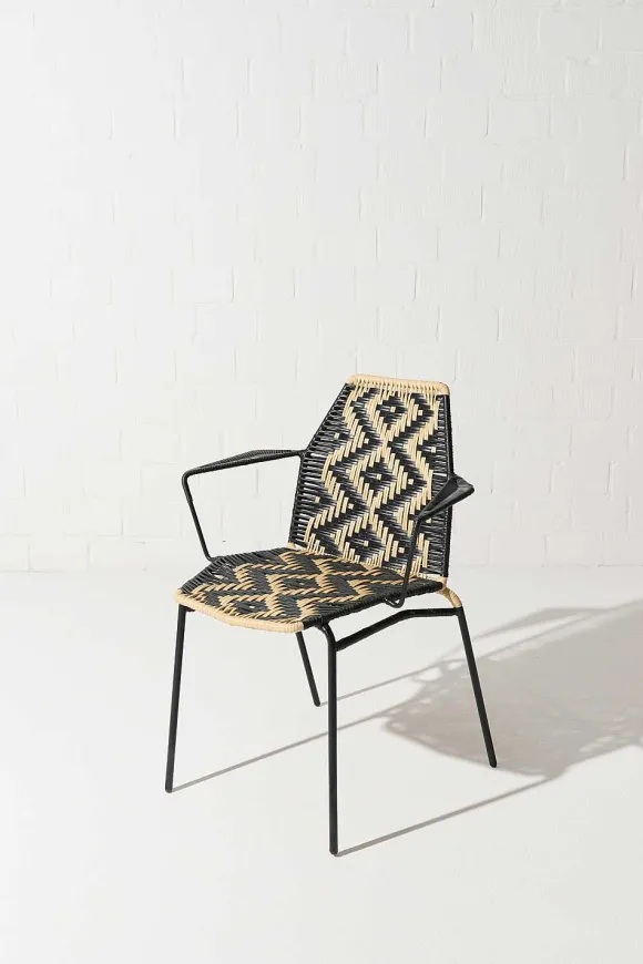 Tucurinca | Dorothee Schumacher La Perla Outdoor Chair Black Beige Mix