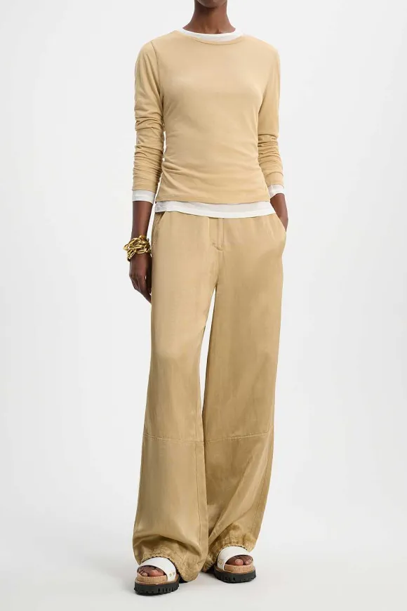 Shirts & Tops | Dorothee Schumacher Layer Love Shirt Brown And Creme Mix