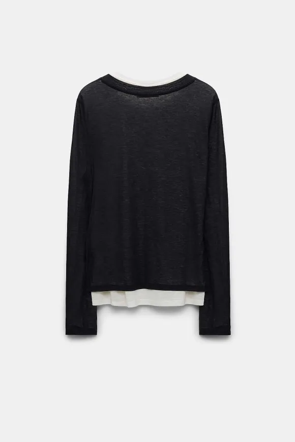 Shirts & Tops | Dorothee Schumacher Layer Love Shirt Black And White