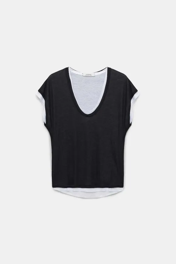 Shirts & Tops | Dorothee Schumacher Layer Love Shirt Black And White