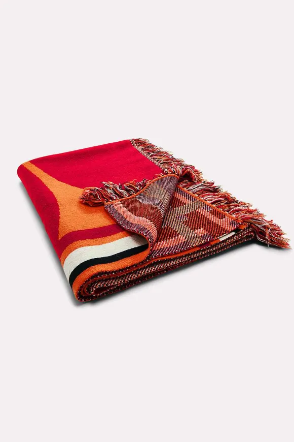 Small Accessories | Dorothee Schumacher Lucky Clover Blanket Mix Orange/Verde/Militar