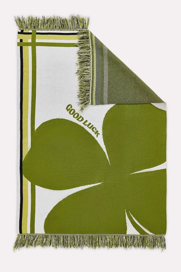 Small Accessories | Dorothee Schumacher Lucky Clover Blanket Marrocan Green/White