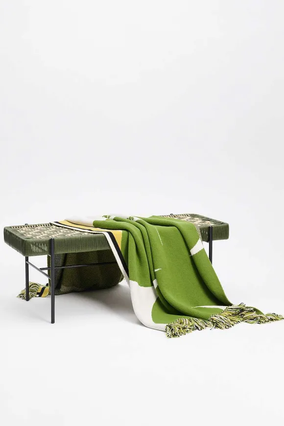 Small Accessories | Dorothee Schumacher Lucky Clover Blanket Marrocan Green/White