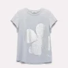 Shirts & Tops | Dorothee Schumacher Lucky You Shirt Grey Melange With Silver Print