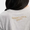 Shirts & Tops | Dorothee Schumacher Lucky You Shirt Grey Melange With Gold Print