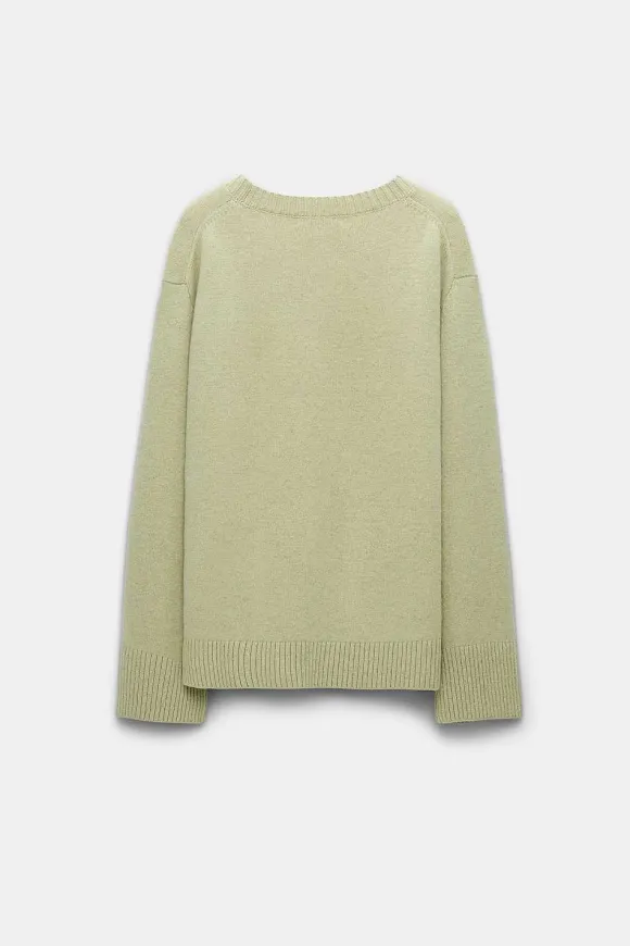 Strick | Dorothee Schumacher Luxury Comfort Pullover Soft Lemon Green