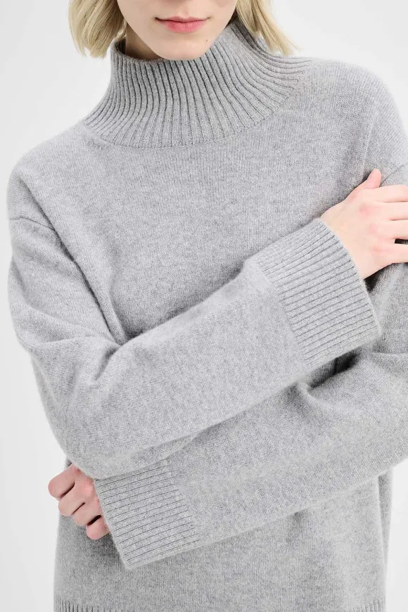 Strick | Dorothee Schumacher Luxury Comfort Pullover Cool Grey Melange