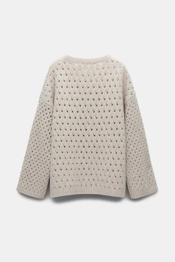 Strick | Dorothee Schumacher Luxury Structures Cardigan Cozy Light Cream