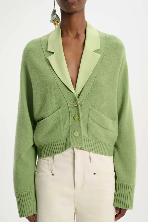 Strick | Dorothee Schumacher Modern Statements Cardigan Soft Green