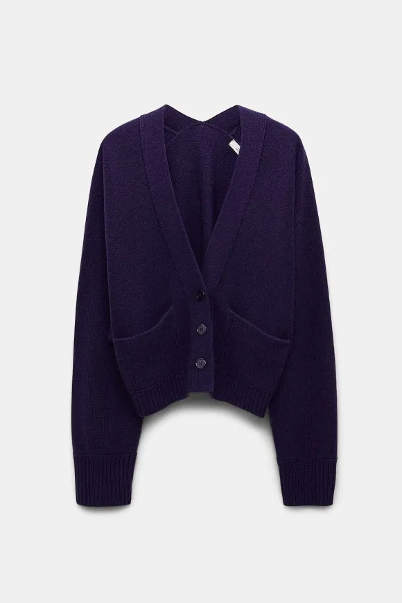 Strick | Dorothee Schumacher Modern Statements Cardigan Dark Purple