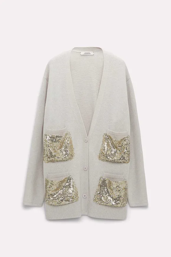 Strick | Dorothee Schumacher Patched Coziness Cardigan Soft Beige