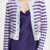 Strick | Dorothee Schumacher Playful Softness Cardigan Purple Blue White Mix