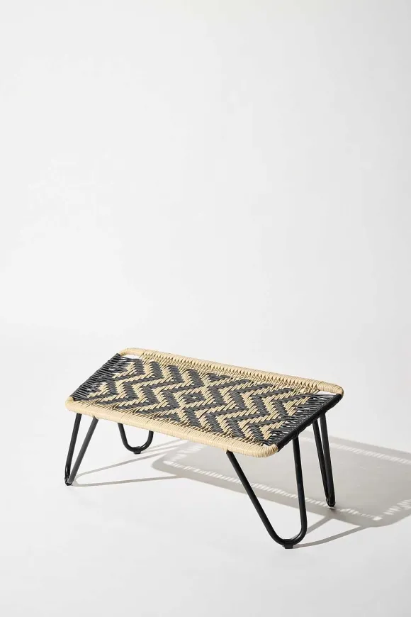 Tucurinca | Dorothee Schumacher Prii Love Foot Bench Black Beige Mix