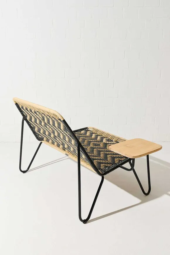 Tucurinca | Dorothee Schumacher Prii Love Seat Bench Black Beige Mix