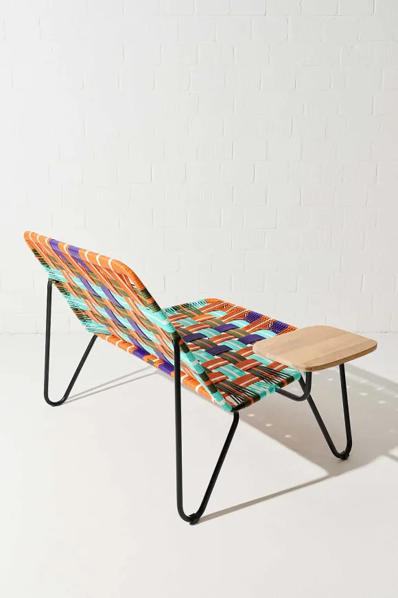 Tucurinca | Dorothee Schumacher Prii Love Seat Bench Naranja Verde Militar Mix