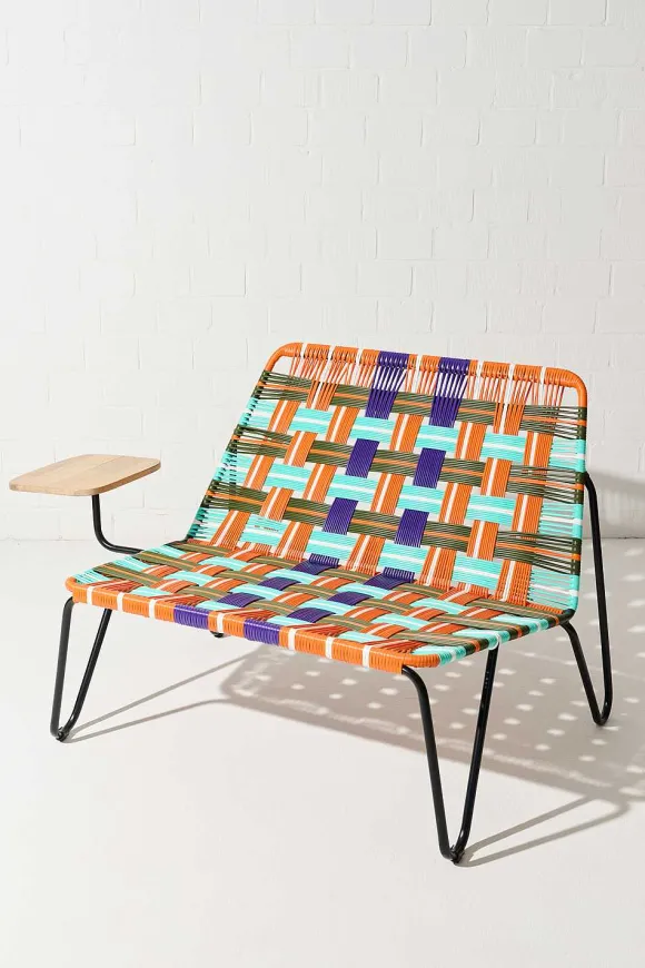 Tucurinca | Dorothee Schumacher Prii Love Seat Bench Naranja Verde Militar Mix