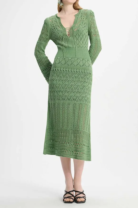 Kleider | Dorothee Schumacher Seductive Lace Dress Soft Green