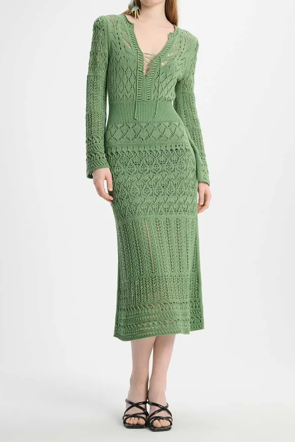 Kleider | Dorothee Schumacher Seductive Lace Dress Soft Green