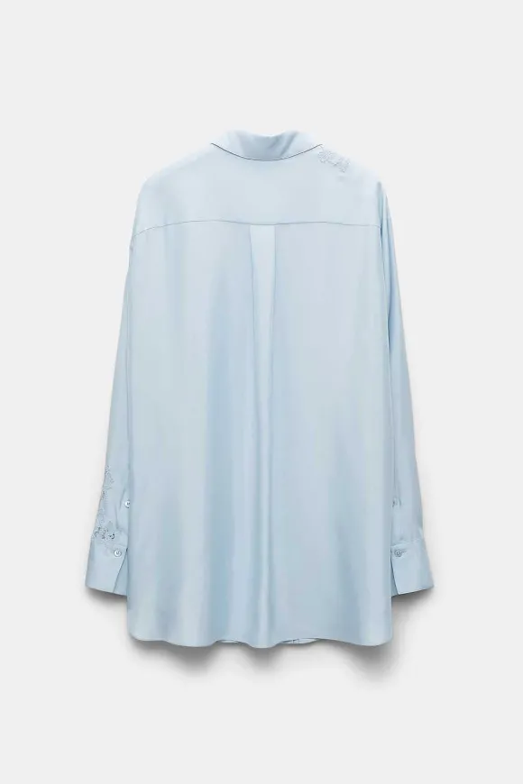 Blusen | Dorothee Schumacher Sensual Coolness Blouse Soft Blue